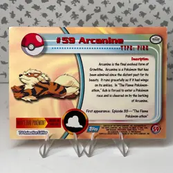Arcanine #59 Topps Pokemon 1999 TV Animation Edition Blue Label FOIL LP - Image 4