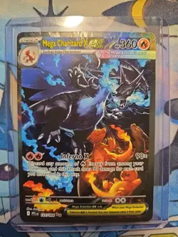 2025 Pokemon Phantasmal Flames MEGA CHARIZARD X EX #125/094 SIR English - Image 1