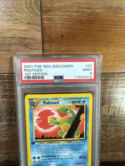 PSA 9 MINT Politoed 1st Edition 27/75 Pokemon Neo Discovery Non Holo (CGC/BGS) - Image 2