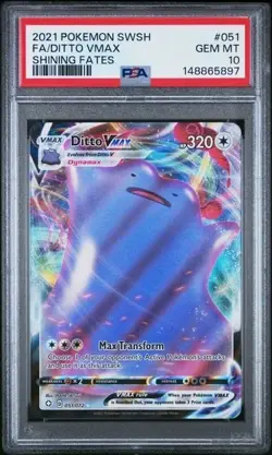 DITTO VMAX #051 PSA 10 • 2021 POKEMON SWORD & SHIELD SHINING FATES FULL ART - Image 1