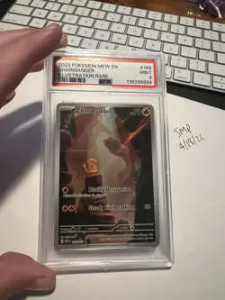 Pokemon 2023 Charmander 168/165 SV 151 Illustration Rare Holo EN PSA 9 - Image 1