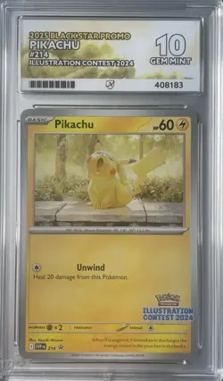 Pikachu SVP 214 Black Star Promo Illustration Contest 2024 Pokemon TCG Ace 10 - Image 1