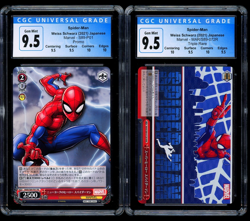 Spider-Man P01 Promo & 072R Triple Rare Marvel Weiss Schwarz Japanese CGC 9.5 - Image 1