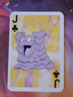 Grimer Jack of Clubs Pokemon 1999 Mini Deck Playing Cards 2.5x1.75in NM - Image 1