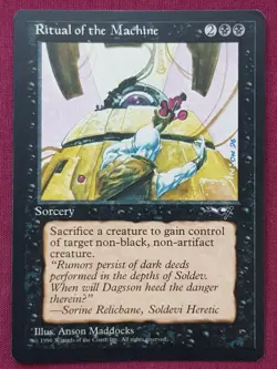 Magic The Gathering ALLIANCES RITUAL OF THE MACHINE black card MTG - Image 1