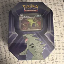 Pokemon Triple Whammy Tin Tyranitar Foil Cards Box 2024 Sealed English - Image 1