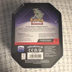 Pokemon Triple Whammy Tin Tyranitar Foil Cards Box 2024 Sealed English - Image 2
