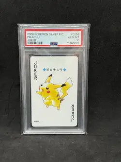 PSA 10 Pikachu Joker 2000 Pokemon Poker Playing Cards Silver Lugia Back #025B - Image 1