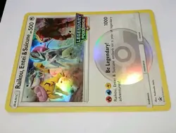 ☆ Jumbo Card ☆ RAIKU, ENTEI & SUICUNE - Legendary Pokemon Stamped - HOLO 🌟 NM - Image 4