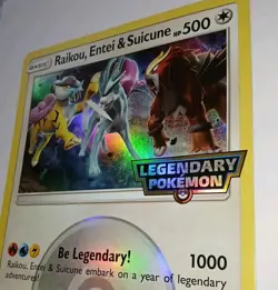 ☆ Jumbo Card ☆ RAIKU, ENTEI & SUICUNE - Legendary Pokemon Stamped - HOLO 🌟 NM - Image 5