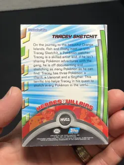 2000 Topps Pokemon TV #HV11 Tracey Sketchit Holo Foil Series 3 DMG - Image 3
