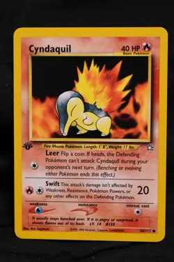 Cyndaquil 1st Edition 56/111 NM Neo Genesis Regular Common Pokemon TCG - Image 1