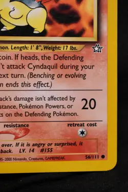 Cyndaquil 1st Edition 56/111 NM Neo Genesis Regular Common Pokemon TCG - Image 4