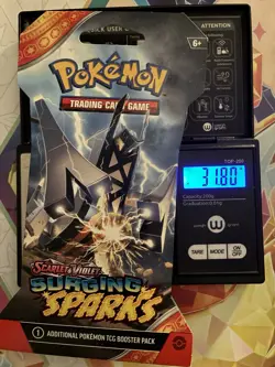 VERY HEAVY - 31.80g - Pokemon Surging Sparks Sleeved Booster Pack - SEALED! - Image 1
