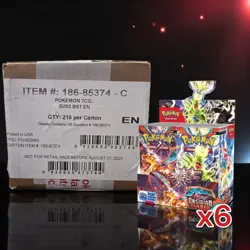 Pokemon TCG: Scarlet & Violet SV03 Obsidian Flames 6-Booster Box Case Sealed - Image 1