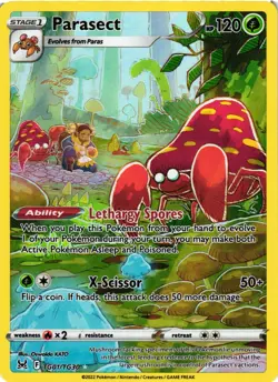 Pokemon TCG Parasect TG01/TG30 Lost Origin Ultra Rare Holo NM - Image 1
