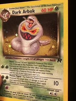 Pokemon TCG Dark Arbok Holo Rare 2/82 Unlimited LP - Image 3