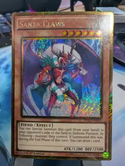 YuGiOh! Santa Claws PGL2-EN021 Gold Secret Rare 1st Ed - Image 1