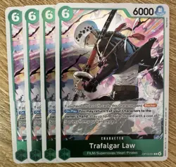 4 x One Piece TCG OP13-031 Rare (R) Trafalgar Law NM English (Playset) - Image 1