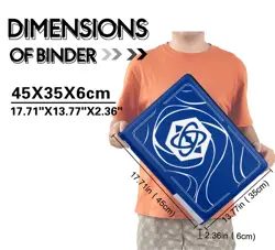 DRZERUI Binder for Lorcana Cards 16 Pocket Album with Sleeves Classic Blue - Image 2