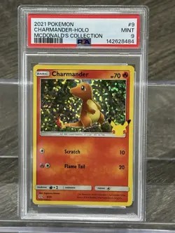 2021 Pokemon Charmander-Holo McDonald's Collection #9 PSA 9 - Image 1