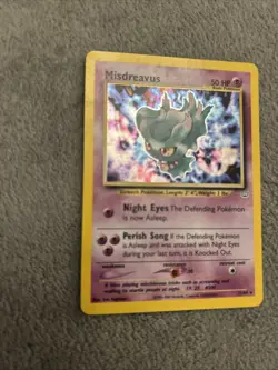 Pokemon TCG Misdreavus 11/64 Holo Unlimited Rare Neo Revelation LP - Image 2