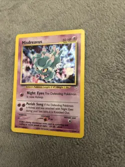 Pokemon TCG Misdreavus 11/64 Holo Unlimited Rare Neo Revelation LP - Image 3