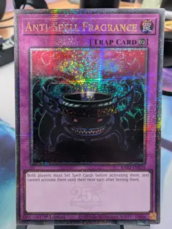 YuGiOh! Anti-Spell Fragrance RA02-EN076 Quarter Century Rare 1st Ed - Image 1