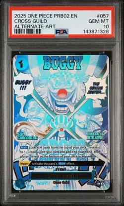 One Piece PRB02 English Cross Guild Alternate Art #OP09-057 PSA 10 - Image 1