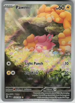 Pokemon Pawmi Illustration Rare SV: Paldean Fates 226/091 NM - Image 1