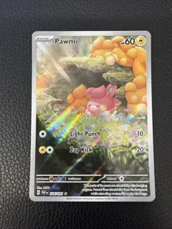 Pawmi 226/091 Pokemon Paldean Fates SV Illustration Rare Pokemon NM - D - Image 1