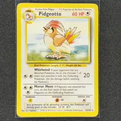 Pidgeotto - 22/102 - Rare - Base Set - Pokemon Card - LP - Image 1