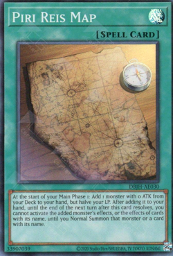 Yugioh Asian-English Piri Reis Map DBJH-AE030 Super Rare - Image 1