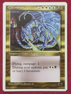 Magic The Gathering CHRONICLES CHROMIUM black/blue/white card MTG - Image 1