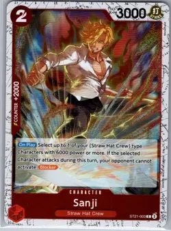 Sanji - (Pirate Foil) ST21-003 English PRB02 - One Piece Card - NM - Image 1