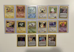 Lot of 16 Vintage Rare Pokemon Cards - Base, Gym, Neo, Jungle, Fossil, Etc - Image 1