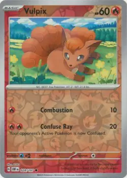 Vulpix 28/197 Reverse Holo | Obsidian Flames | Pokemon Card - Image 1