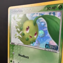 Chikorita 51/115 LP Reverse Holo EX Unseen Forces Stamped Pokemon Card - Image 3