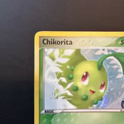 Chikorita 51/115 LP Reverse Holo EX Unseen Forces Stamped Pokemon Card - Image 4