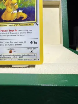 Dragonite - 4/62 - Pokemon Fossil Unlimited Holo Rare Card WOTC HP+/MP - Image 5