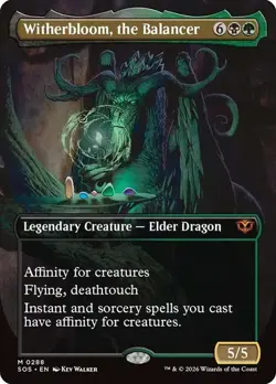 NM Borderless Witherbloom, the Balancer, MTG, Secrets of Strixhaven, Magic, 288 - Image 1