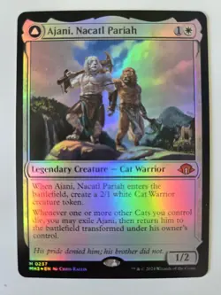 Ajani Nacatl Pariah/ Ajani Nacatl Avenger Foil MH3 NM English MTG - Image 1