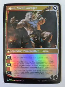 Ajani Nacatl Pariah/ Ajani Nacatl Avenger Foil MH3 NM English MTG - Image 2