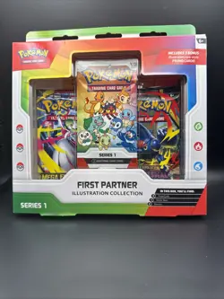 Pokemon TCG First Partner Illustration Collection Series 1 Box SEALED 3 Promos - Image 3