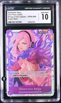 One Piece TCG Wings of the Captain Vinsmoke Reiju OP06-069 Super Rare CGC Gem 10 - Image 1