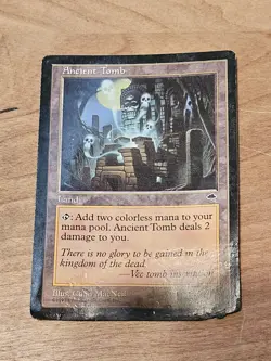MTG Tempest Ancient Tomb Magic the Gathering Rare Card #1 Colorless Mana - Image 1