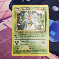 Pokemon TCG Beedrill Base Set, 17/102, Regular Rare - Image 1