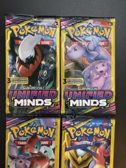 Pokemon TCG 4 Packs Unified Minds 3 Card Art Set New Factory Sealed 🔥📈 - Image 4