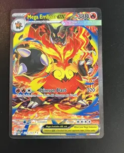 Mega Emboar EX Pokemon TCG Card 380 HP 320 Attack 273/217 - Image 1