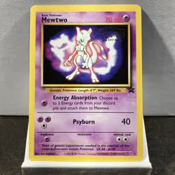 Pokemon Card Mewtwo Rare Promo Kids WB Movie 1999 - Image 3